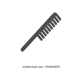 Comb flat vector icon illustration isolated on white. Hair fixing sign. Hairdresser symbol.