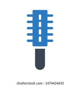 comb glyph colour vector icon