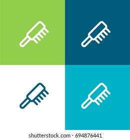 Comb green and blue material color minimal icon or logo design
