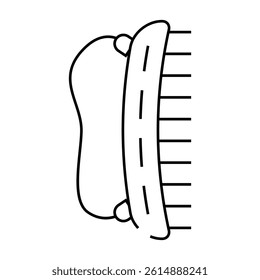 comb groomer line icon vector. comb groomer sign. isolated contour symbol black illustration