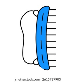 comb groomer line icon vector. comb groomer sign. isolated symbol illustration