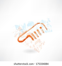 Comb grunge icon