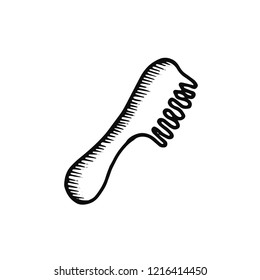 comb for hair. icon isolated object silhouette.