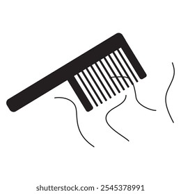 comb and hair loss icon vector design