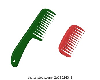 Comb hair on white background.