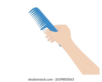 Comb hair on white background.