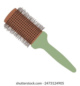 Comb, hair styling brush. Professional hairdressing tool. Isolated vector illustration for your design