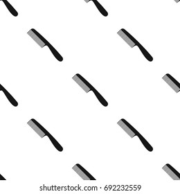 Comb for hair.Barbershop single icon in black style vector symbol stock illustration web.