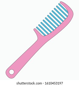Comb hairbrush isolated vector design