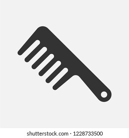 Comb or hairbrush. Simple vector icon
