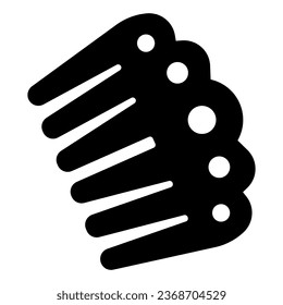 Comb, hairbrush solid icon, hairdresser salon concept, comb vector sign on white background, comb glyph style for mobile concept and web design. Vector graphics