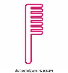 comb hairstyling simple pink icon