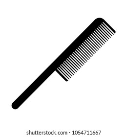 comb icon, barber comb for hairstyle vector sign