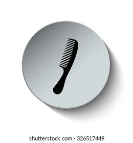 Comb icon. Barber comb icon. Salon comb icon. Vector Illustration. EPS10