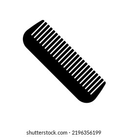 Comb icon. Basic hairstyling comb accessory. Vector Illustration