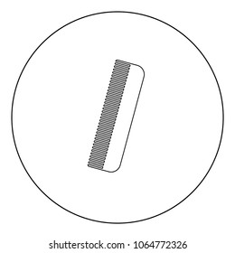 Comb icon black color in circle vector illustration
