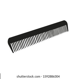 Comb icon Black hair salon barber 