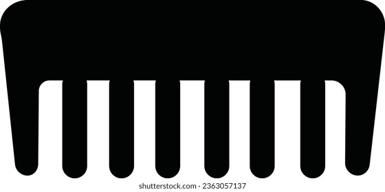 Icono de coma. Icono negro aislado en fondo blanco. Silueta de peine. Icono simple. elemento vector de diseño de aplicaciones móviles y página de sitio Web.