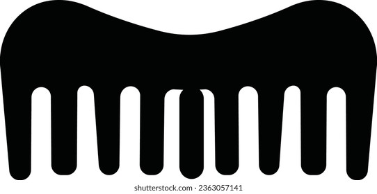 Icono de coma. Icono negro aislado en fondo blanco. Silueta de peine. Icono simple. elemento vector de diseño de aplicaciones móviles y página de sitio Web.