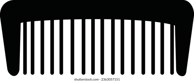 Icono de coma. Icono negro aislado en fondo blanco. Silueta de peine. Icono simple. elemento vector de diseño de aplicaciones móviles y página de sitio Web.