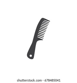 Comb icon in black on a white background. Vector illustration