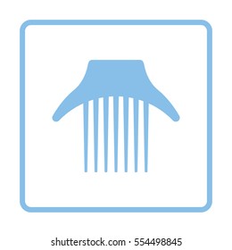 Comb icon. Blue frame design. Vector illustration.