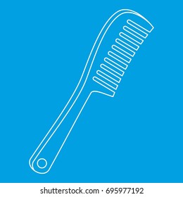 Comb icon blue outline style isolated vector illustration. Thin line sign