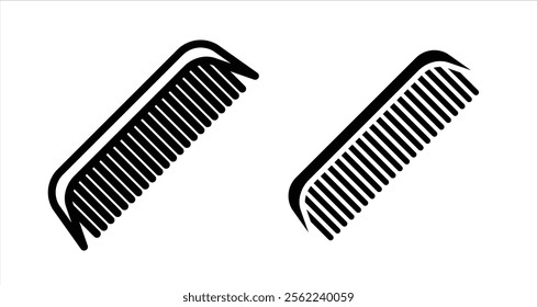 Comb Icon collection in filled and stroke style.