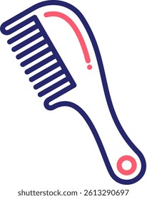 Comb Icon Color Vector Illustration