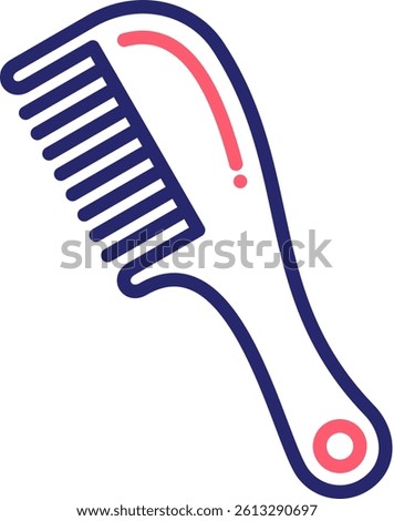 Comb Icon Color Vector Illustration