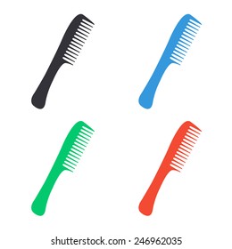 comb icon - colored vector illustration