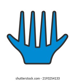 Comb Icon. Editable Bold Outline With Color Fill Design. Vector Illustration.