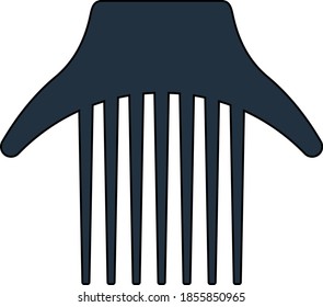Comb Icon. Editable Outline With Color Fill Design. Vector Illustration.