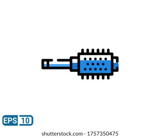 comb icon in filled line style. vector illustration for graphic designer, website, UI isolated on white background. EPS 10 