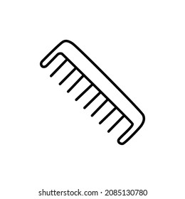 Icono de comb en estilo de línea negra plana, aislado en fondo blanco
