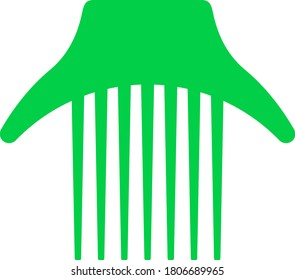 Comb Icon. Flat Color Design. Vector Illustration.