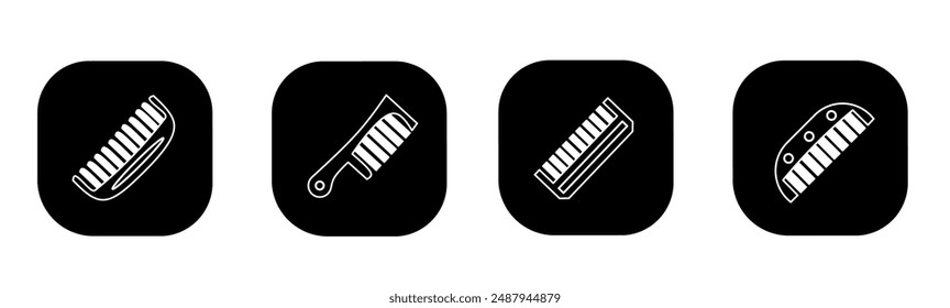 Comb icon in flat. Comb icon design. Stock vector.