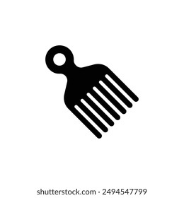 Comb icon. Flat silhouette version.