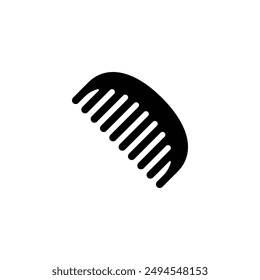 Comb icon. Flat silhouette version.