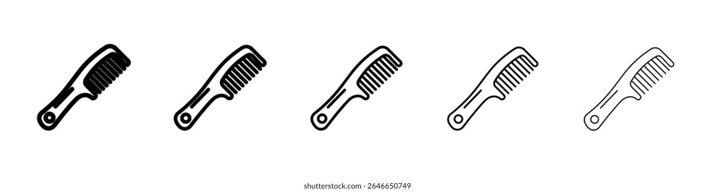 comb icon flat simple outline logo