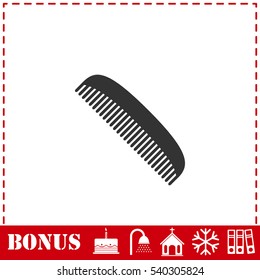 Comb icon flat. Simple vector symbol and bonus icon