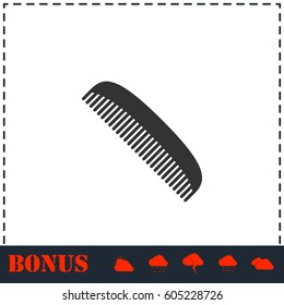 Comb icon flat. Simple vector symbol and bonus icon