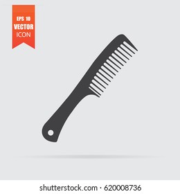 Comb icon in flat style isolated on grey background. For your design, logo. Vector illustration.