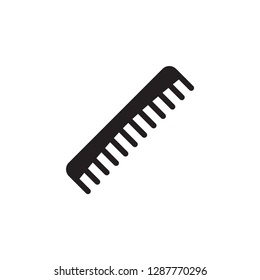 Comb Icon In Flat Style Vector Icon For Apps, UI, Websites. Hairbrush Black Icon Vector Illustration.