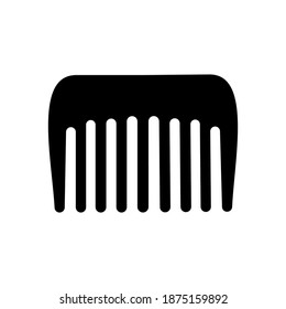 comb icon of glyph style vector illustration design