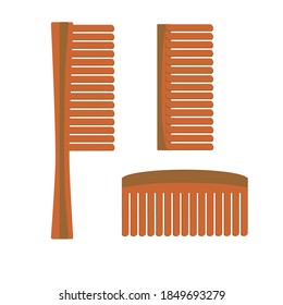 Comb icon. Hair care product, vector icon comb for web design, isolated on white background