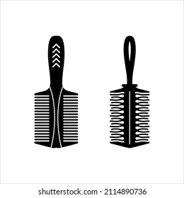 Comb Icon, Hair Comb Icon, Tool With Row Of Narrow Teeth Used To Untangle, Arrange Hair Vector Art Illustration