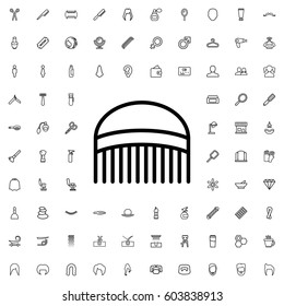Comb icon illustration isolated vector sign symbol. barbershop icons vector set.