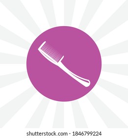 Comb icon. isolated design element. Hairdresser tool isolated simple solid vector icon