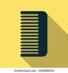 Comb icon. icon isolated on background. Comb silhouette. Simple icon. Web site page and mobile app design vector element.